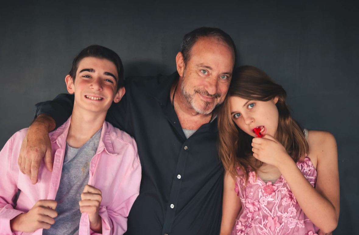 Jim Fuller with his son and daughter